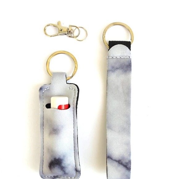 5 for $25 Stocking Stuffers Wrist Strap Lip Balm Holder Keychain Lipstick Holder - Picture 2 of 2